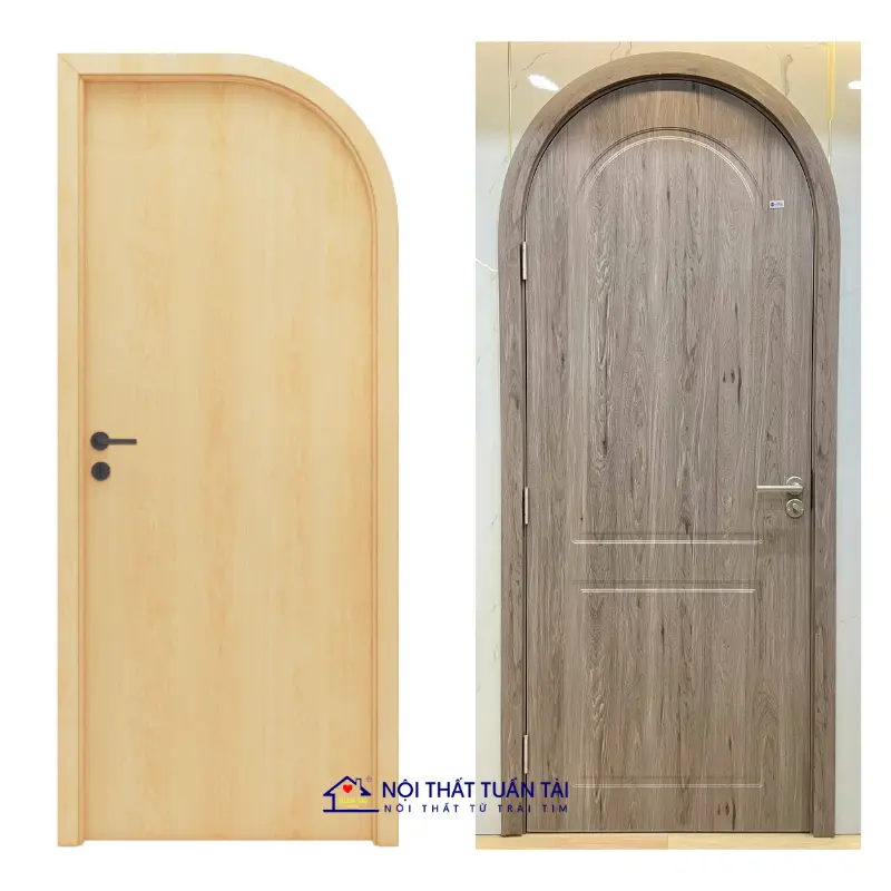 Cửa composite cao cấp Cần Thơ vòm cong mang điểm nhấn kiến trúc mềm mại