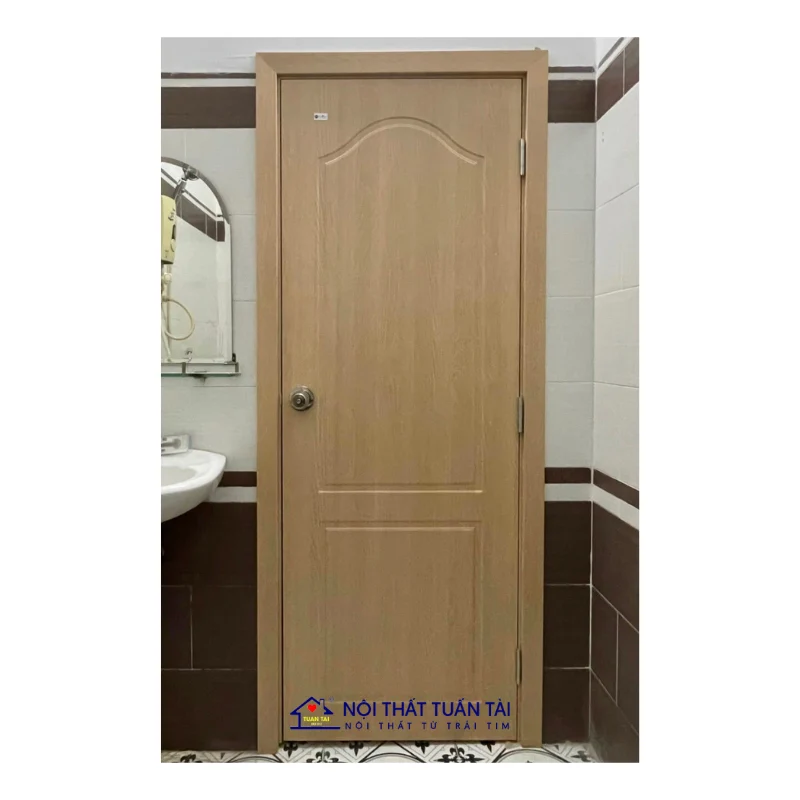 Cửa composite lắp tại nhà vệ sinh vượt trội nhờ khả năng chống nước chống ẩm gần như tuyệt đối