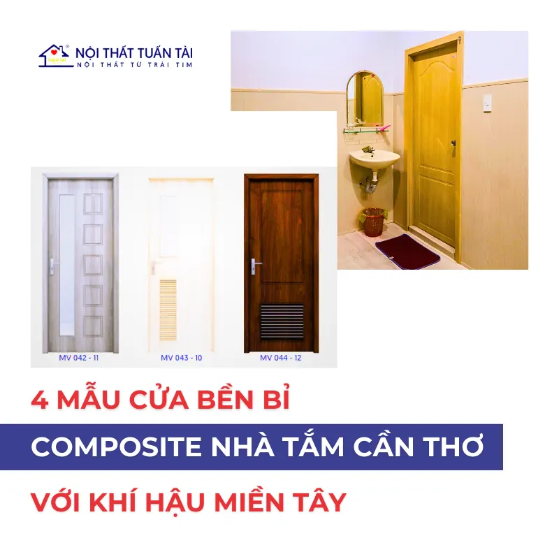 4 mẫu cửa composite nhà tắm Cần Thơ: Bền bỉ với khí hậu miền Tây
