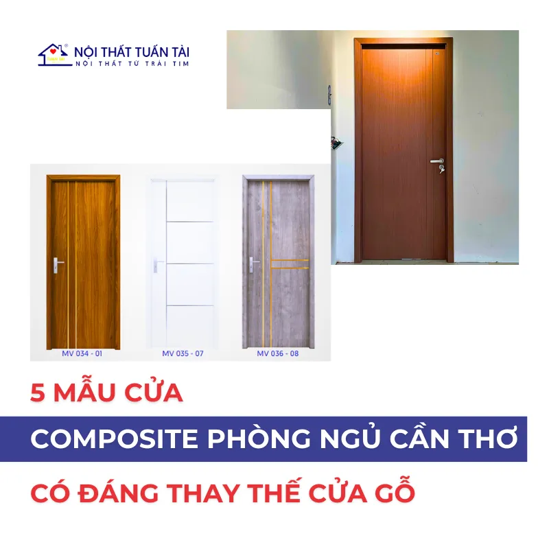 5 mẫu cửa composite phòng ngủ Cần Thơ: Có đáng thay thế cửa gỗ?